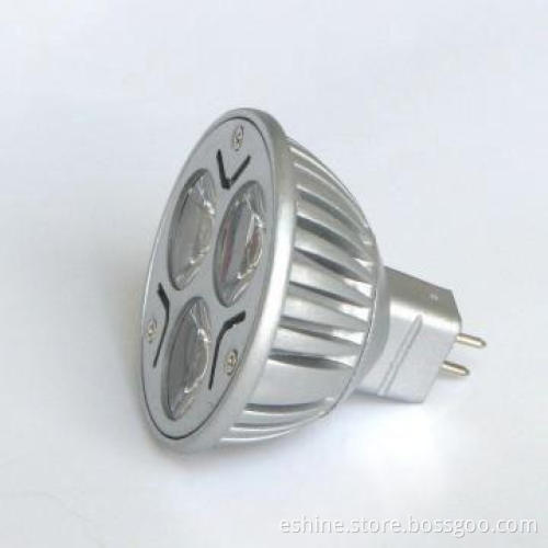 White aluminum LED spotlight, 3*1W white or warm white CE GS GOST CB